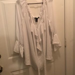 Off-shoulder Ashley Stewart blouse